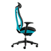 Zijaanzicht van een Herman Miller Vantum Gaming Chair in Abyss Blue van rechts.