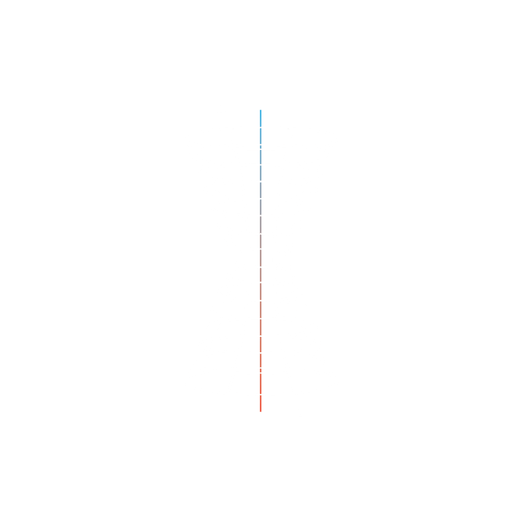 Illustratie met cilindrisch raster met rood/blauwe lijn die drukopbouw vermindert en gezonde beweging stimuleert, op zwarte achtergrond.